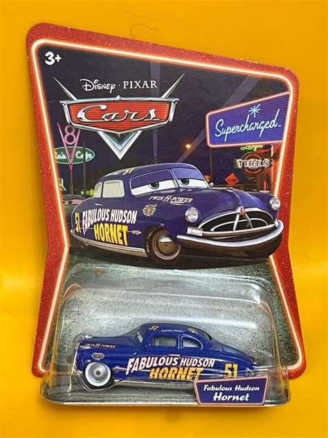 Disney Cars Movie Fabulous Hudson Hornet Supercharged Die Cast Toy