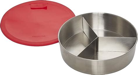 Instant Pot Official Round Cookbake Pan With Lid And Removable Divider
