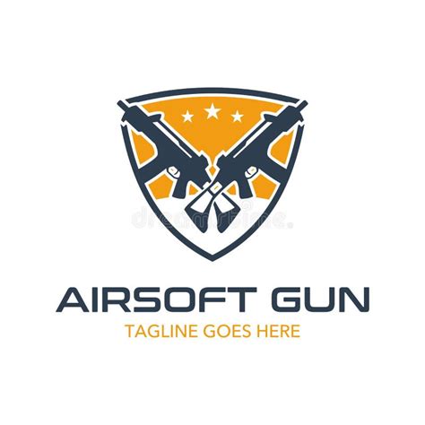 Unique And Original Airsoft Gun Logo Template Stock Vector