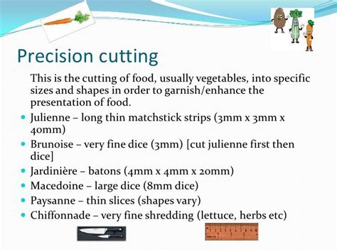 Types of classical knife cuts, types of standard vegetable cuts in hotels, dimension for the below mentioned types of knife of cuts acts as the base for kitchen preparation and is called the 'classical. Pin on food, drinks and other cooking tips