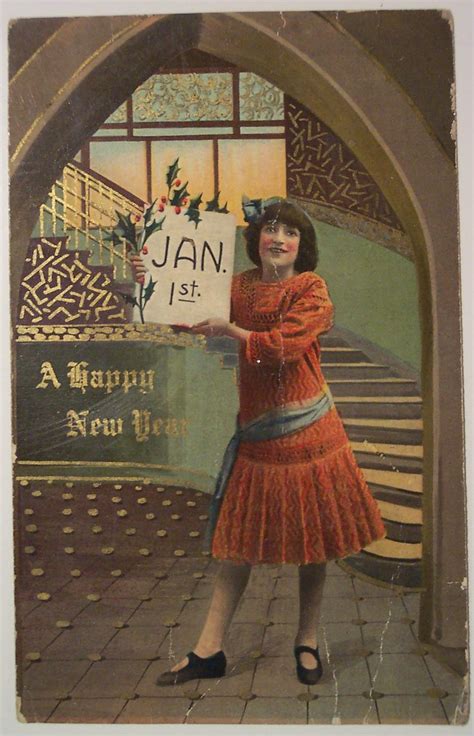 Vintage New Years Postcard Dave Flickr