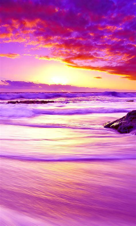 1280x2120 Purple Beach Sunset 4k Iphone 6 Hd 4k Wallpapers Images