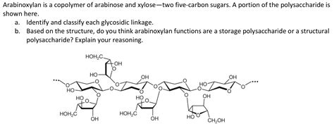 Solved Arabinoxylan Is A Copolymer Of Arabinose And