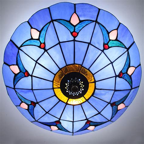 Author mely posted on september 10, 2019. Style Stained Glass Flush Mount Ceiling Pendant Light ...