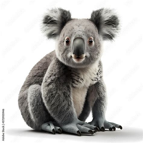 Koala Isolated White Stock Illustration Adobe Stock