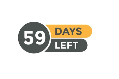 59 Days Left Countdown Template 59 Day Countdown Left Banner Label