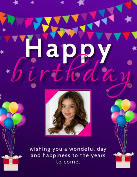 Happy Birthday Wishes Card Template Postermywall