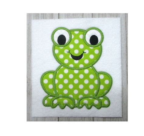 Embroidery Design Frog Applique Machine Embroidery Design 3 Etsy