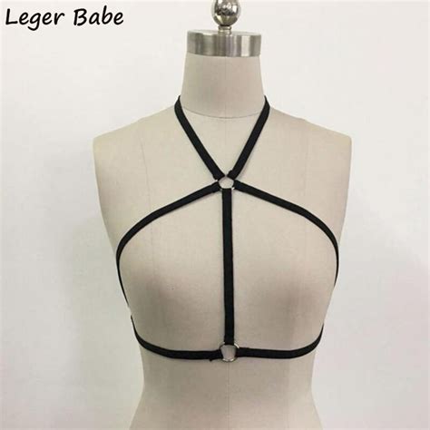 2018 Elastic Cage Bra Bustier Women Outfits Straps Sexy Basic Crop Top Night Out Party Lingerie