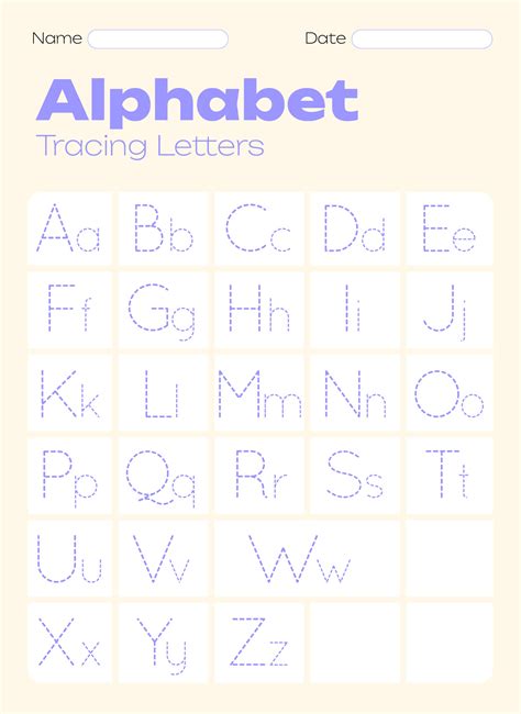 Printable Alphabet Tracing Worksheets For Preschool Printable