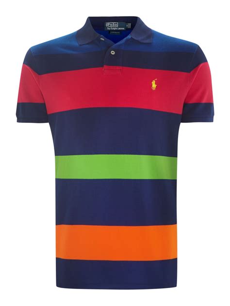 Polo Ralph Lauren Multi Stripe Custom Fit Polo Shirt For Men Lyst