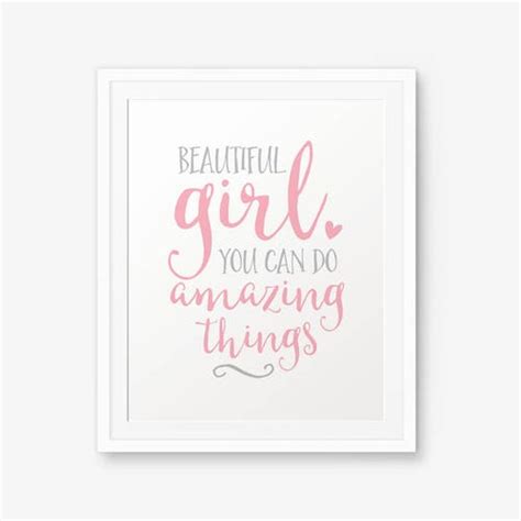 Beautiful Girl You Can Do Amazing Things Nursery Printable Etsy