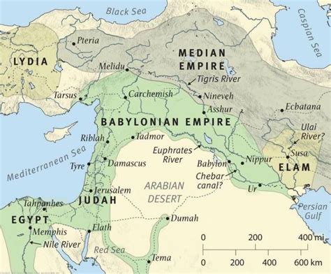 Map Of Babylon In The Ancient Mediterranean Empire