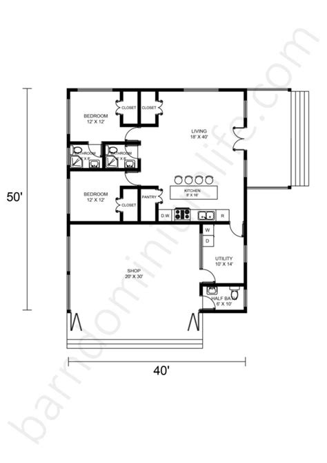 40x50 Barndominium Floor Plans 8 Inspiring Classic And Unique Designs