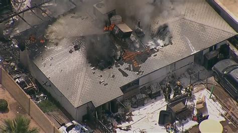 Crews Battle Large House Fire In Phoenix Youtube