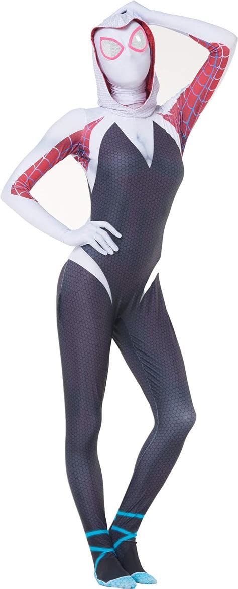 Reyee Spider Gwen Stacy Costume Lycra Spandex Superhero Spiderman Women Zentai