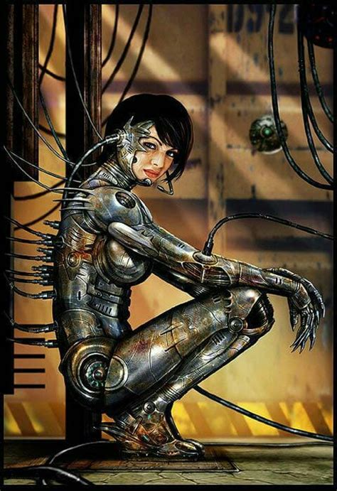 taken over by nanobots cyborg girl cyborgs art female cyborg
