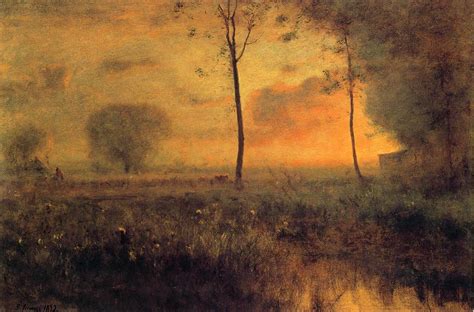 Paintings Reproductions Sunset At Montclair 1892 By George Inness