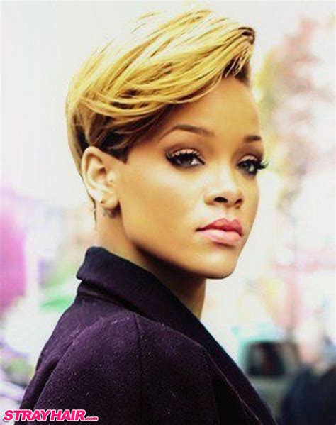 Rihannas Many Great Short Hairstyles Strayhair