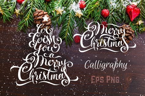 Merry Christmas Calligraphy On Yellow Images Creative Store