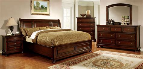 Northville Dark Cherry Bedroom Set From Furniture Of America Cm7682q