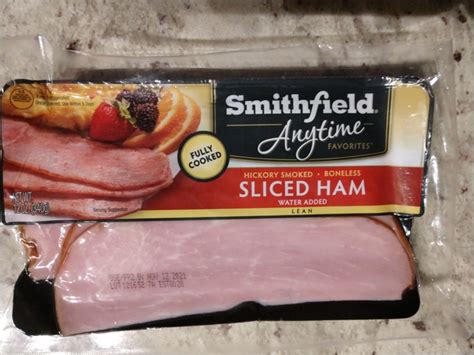 Smithfield Anytime Favorites Hickory Smoked Sliced Ham Food Library