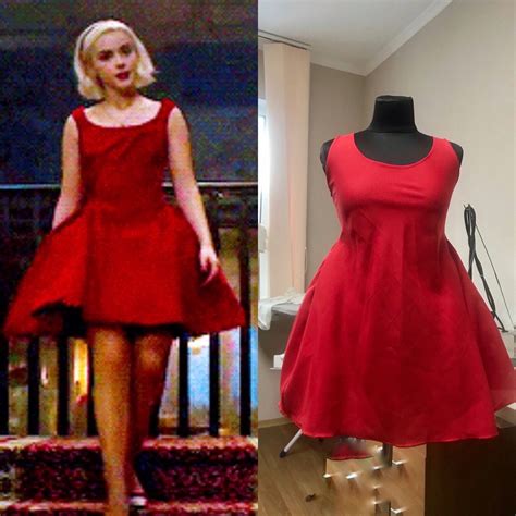 Sabrina Spellman Red Dress The Chilling Adventures Of Etsy