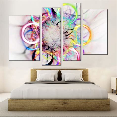 Abstract Elements Canvas Wall Art Abstract Colorful Circle Canvas