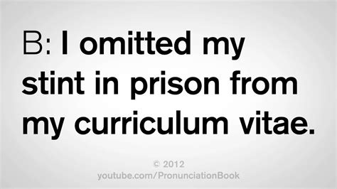 How To Pronounce Curriculum Vitae Youtube