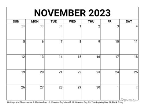 Calendar 2023 November Calendar Printable Get Calendar 2023 Update