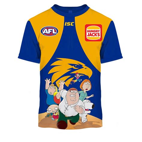 Australian football league team westcoast eagles, based in perth, western australia. Personalised West Coast Eagles AFL x Family Guy Guernsey ...