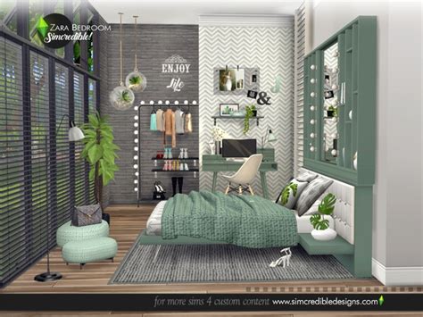 Zara Bedroom By Simcredible At Tsr Sims 4 Updates