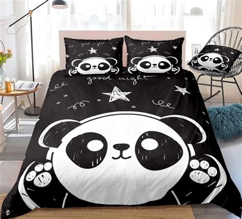 Animal Panda Cartoon Duvet Cover Bedding Set