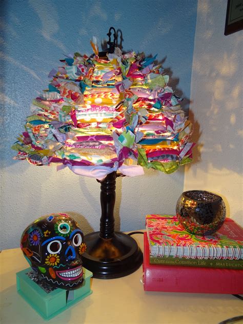 Check spelling or type a new query. Got creative and made a lamp shade from fabric for a cute ...