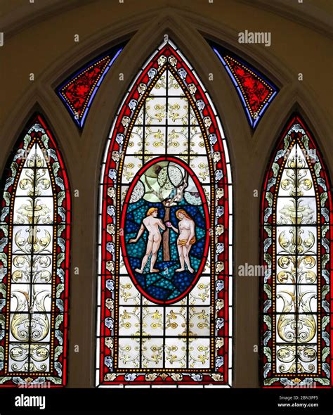 Thi Nghe Church Stained Glass Window Adam And Eve Ho Chi Minh City