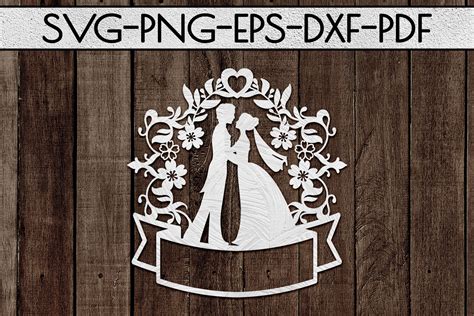 Wedding Paper Cut Templates Bundle Marriage Sign Svg Dxf By Mulia