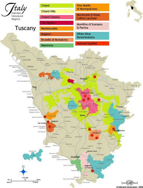 The Wine Regions Of Tuscany Italy Wine Map Wine Region Map Wine