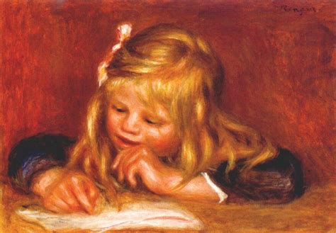 Museum Art Reproductions Coco Reading 1905 By Pierre Auguste Renoir