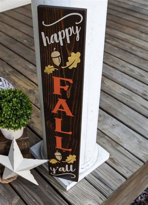 Happy Fall Yall Porch Sign I Happy Fall Sign I Fall Etsy Fall Wood