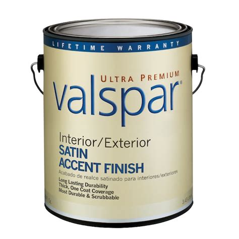 Valspar Ultra Premium 1 Gallon Interiorexterior Satin Tintable Latex