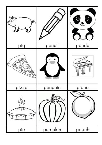 P Words Beginning With P Teaching Resources P Words Words
