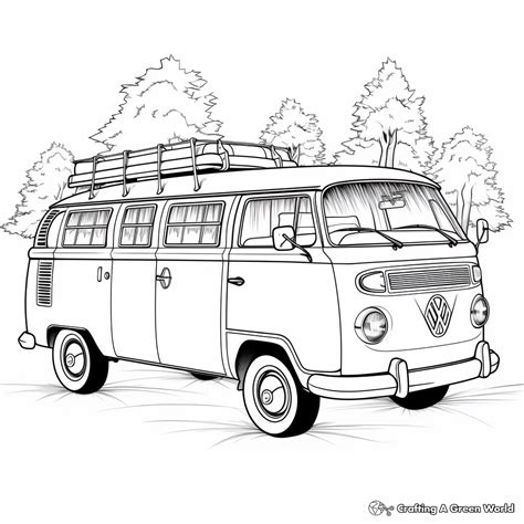 Hippie Van Coloring Pages Free And Printable