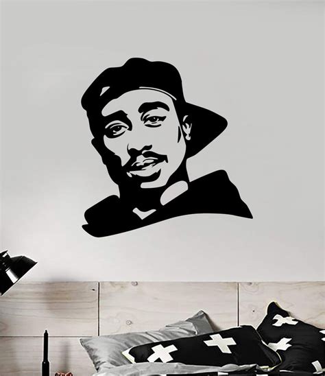 Tupac V5 Wall Decal Home Decor Art Sticker Vinyl Bedroom Room Boy Girl