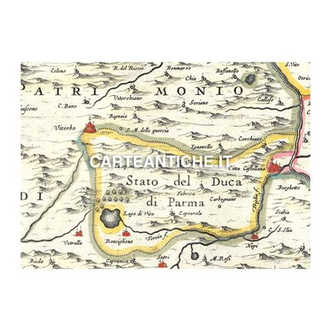 Carta Geografica Antica Della Regione Lazio 02