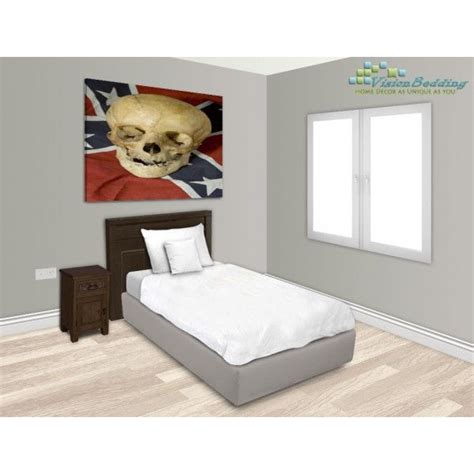 Csa navy jack, light polyester, silkscreened design. Dixie Skull Canvas Wraps 15961128 | Bedroom decor, Bed ...