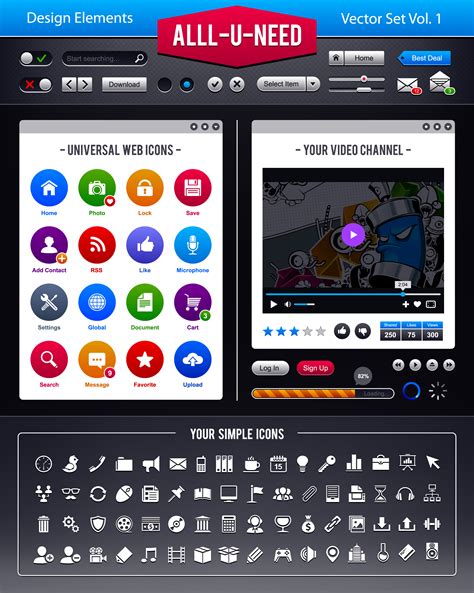 When most people hear the word computer, they think of a personal computer such as a desktop or laptop. Vector set of user interface elements - Download Free ...