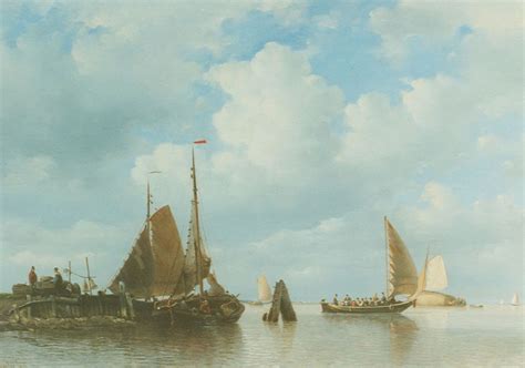 Everhardus Koster Paintings Prev For Sale A Dutch Barge Departing