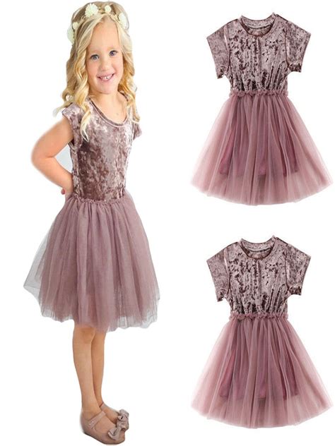 Us Kids Baby Girls Velvet Tutu Lace Dress Toddler Princess Party