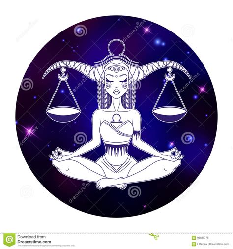 Zodiac Libra σημάδι σύμβολο ωροσκοπίων διανυσματική απεικόνιση