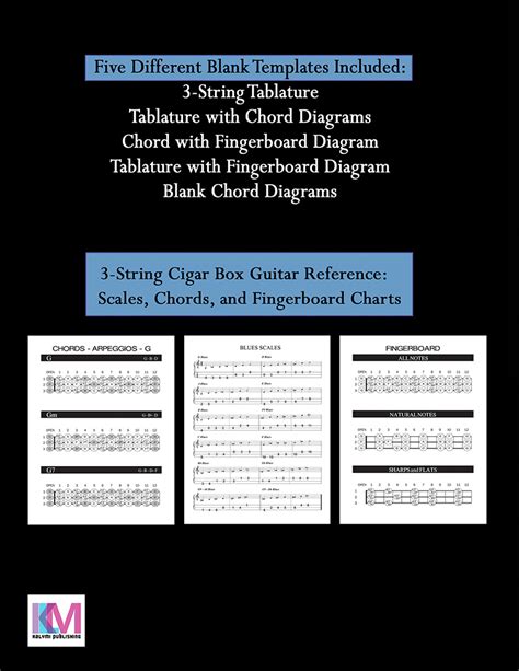 3 String Blank Tablature Workbook And Reference For Cigar Box Guitar